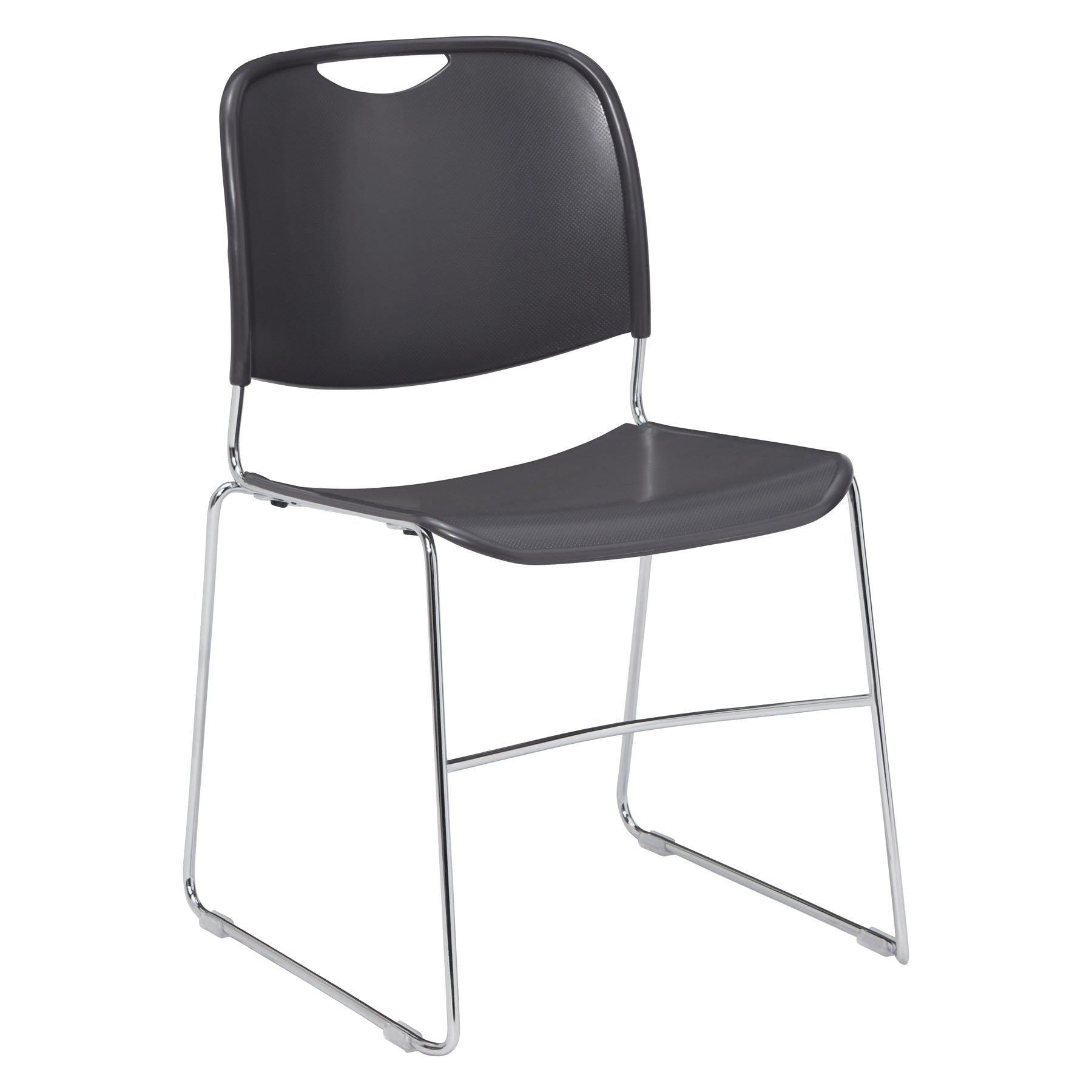 Ultra-Compact Plastic Stack Chair-Chairs-Gunmetal-