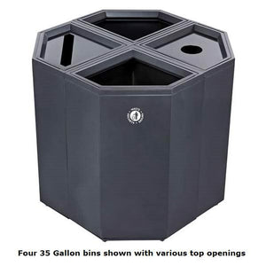 Valuta Painted Steel 35-Gallon Waste Receptacle