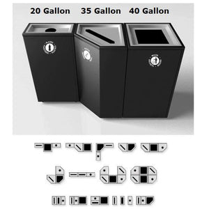 Valuta Painted Steel 35-Gallon Waste Receptacle