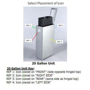 Valuta Painted Steel 14-Gallon Junior Height Waste Receptacle