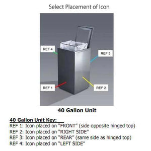 Valuta Painted Steel 40-Gallon Waste Receptacle