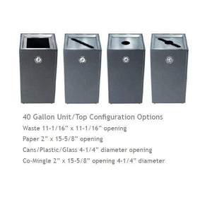 Valuta Painted Steel 40-Gallon Waste Receptacle