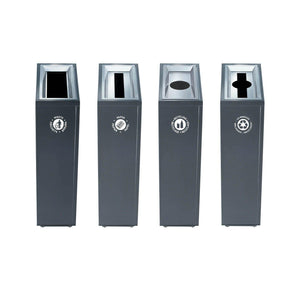 Valuta Painted Steel 14-Gallon Junior Height Waste Receptacle