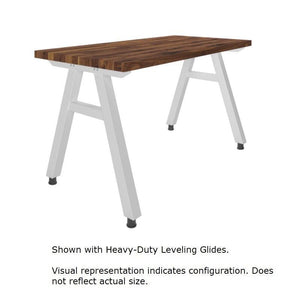 A-Frame Series Mobile Table, Walnut Butcherblock Top, 96" W x 36" D x 36" H