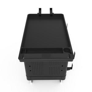 Industrial Work Cart with Locking Cabinet