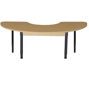 Wood Designs High Pressure Laminate Activity Tables-Tables-24" x 76" Half Circle-18" - 29" Adjustable-