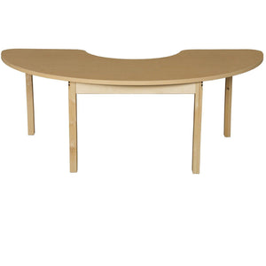 Wood Designs High Pressure Laminate Activity Tables-Tables-24" x 76" Half Circle-26" Fixed-