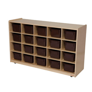 20 Tray Storage with Brown Trays