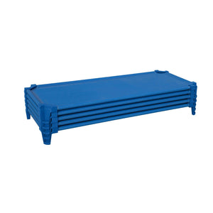 Toddler Cot Set of (5) Factory Assembled, Blue