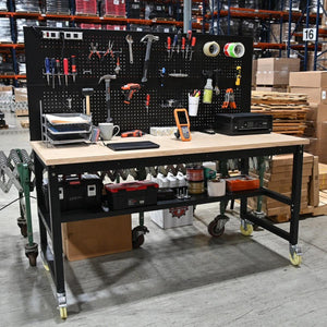 Height-Adjustable Industrial Workbench