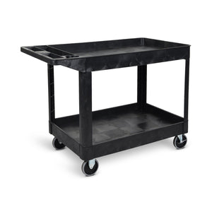 Two-Shelf Heavy-Duty Plastic Utility Cart