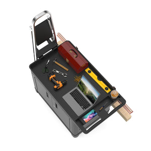 Industrial Work Cart with Locking Cabinet