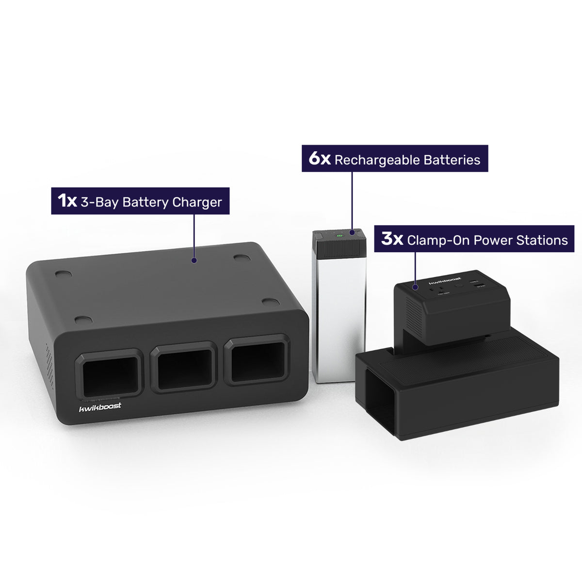 KwikBoost EdgePower™ Desktop Charging Station System, Medium Use Bundle