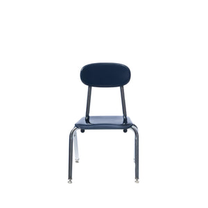 5/8" Solid Plastic V-Leg Stacking School Chair, 13-1/2" Seat Height