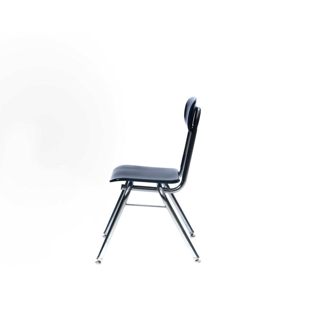 5/8" Solid Plastic V-Leg Stacking School Chair, 15-1/2" Seat Height