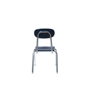 5/8" Solid Plastic V-Leg Stacking School Chair, 15-1/2" Seat Height