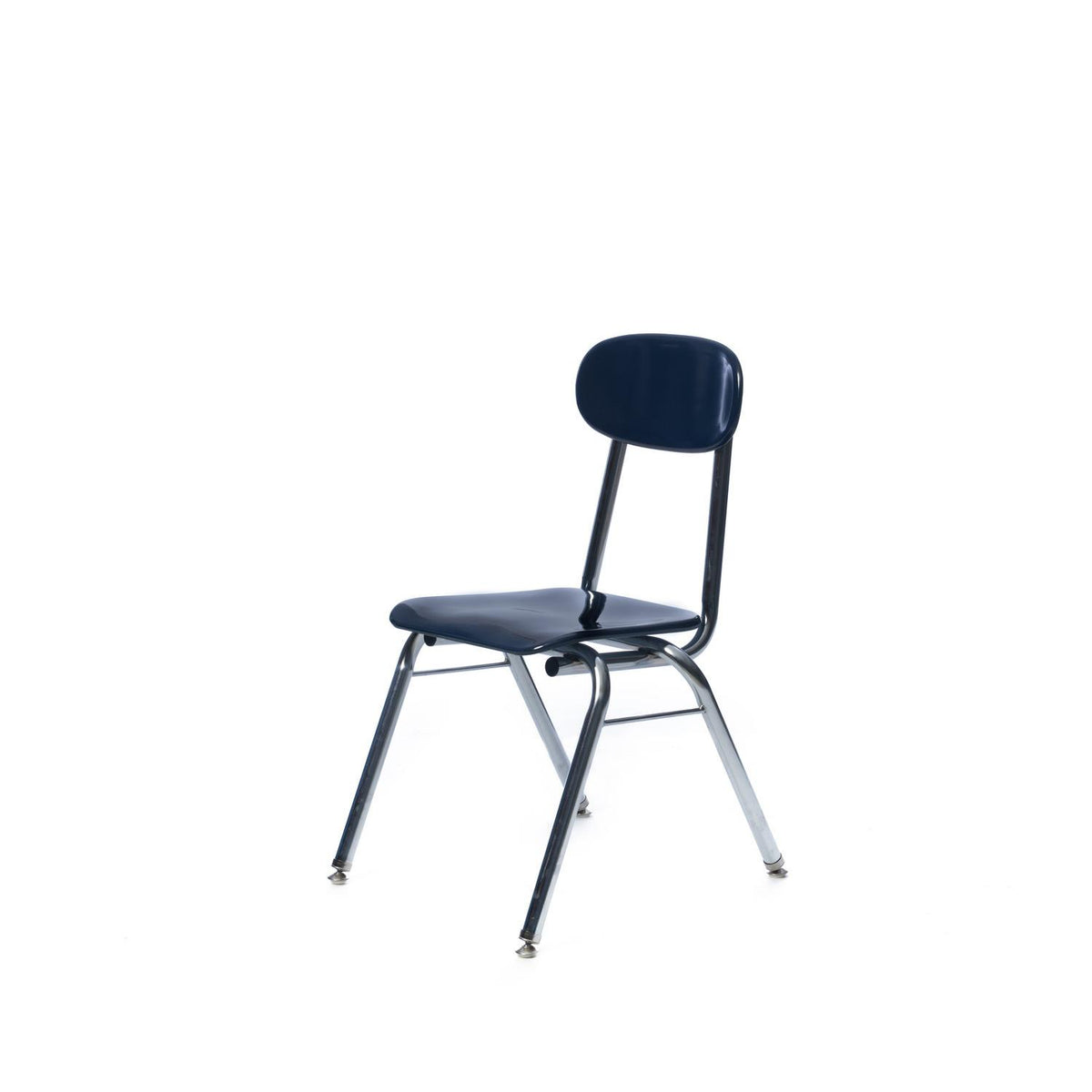 5/8" Solid Plastic V-Leg Stacking School Chair, 15-1/2" Seat Height