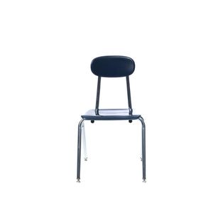 5/8" Solid Plastic V-Leg Stacking School Chair, 17-1/2" Seat Height