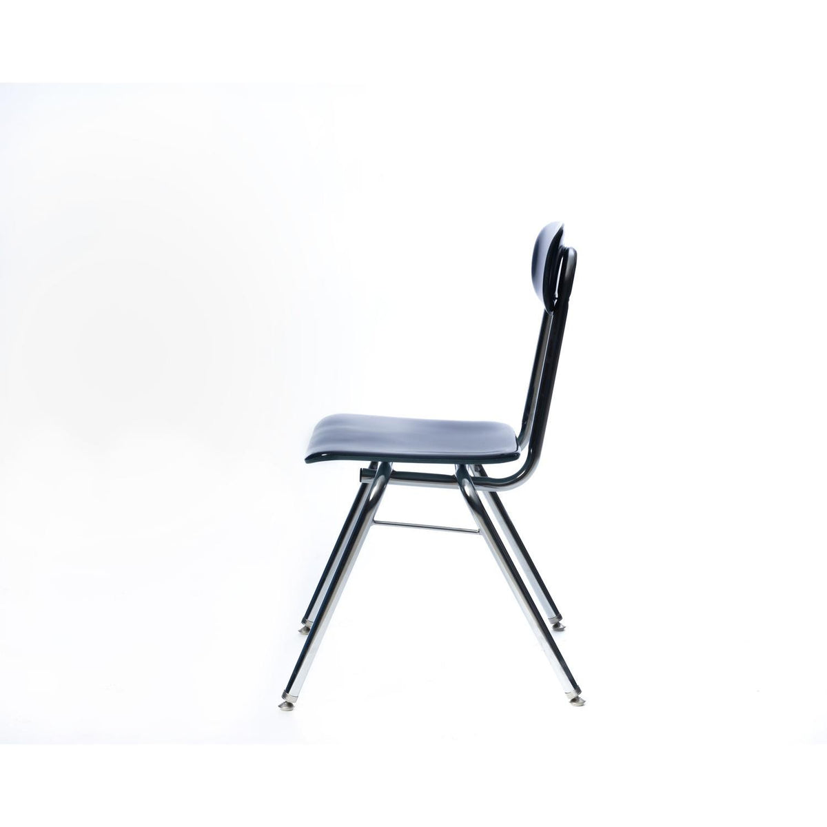 5/8" Solid Plastic V-Leg Stacking School Chair, 17-1/2" Seat Height