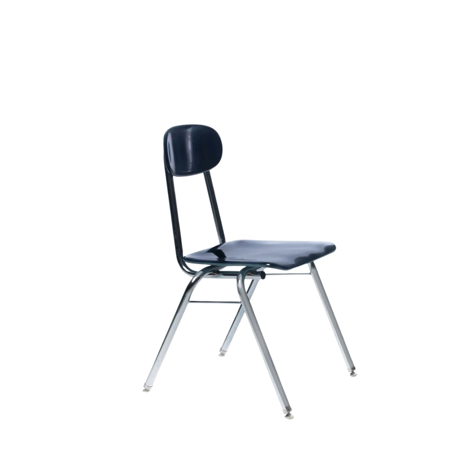 5/8" Solid Plastic V-Leg Stacking School Chair, 17-1/2" Seat Height