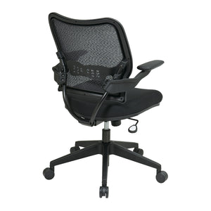 Deluxe Dark Air Grid® Back Chair with Black Mesh Seat, Cantilever Arms and Angled Nylon Base