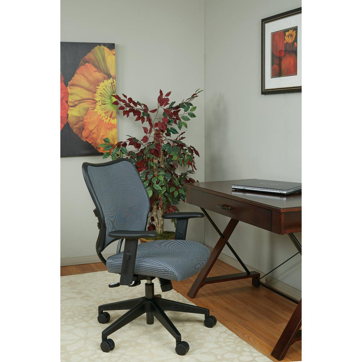 Deluxe Chair with Charcoal VeraFlex® Back and VeraFlex® Seat, 2-to-1 Synchro Tilt Control and 2-Way Adjustable Arms