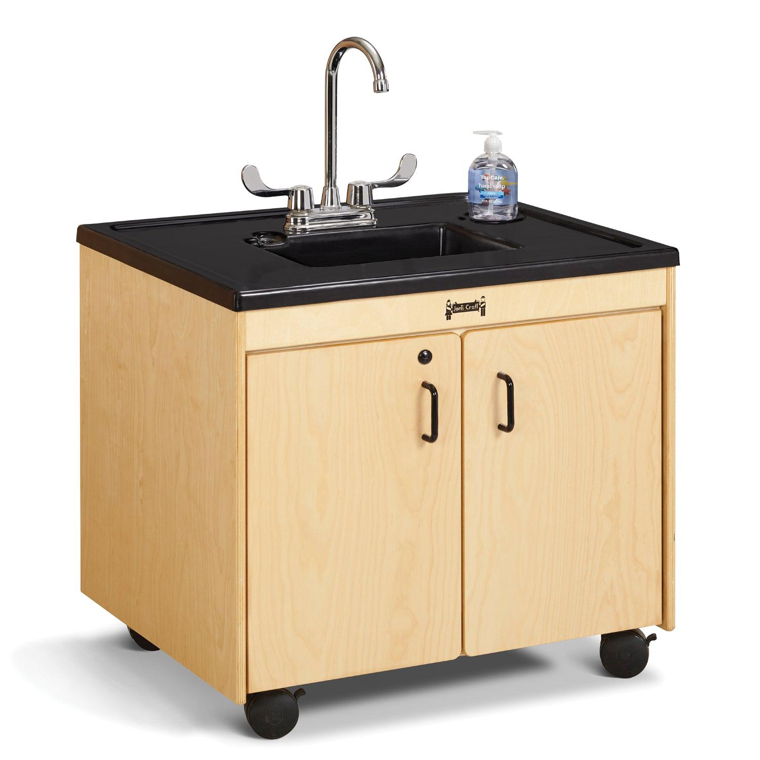 Jonti-Craft® Clean Hands Helper Portable Sink, 26" Counter, Plastic Sink