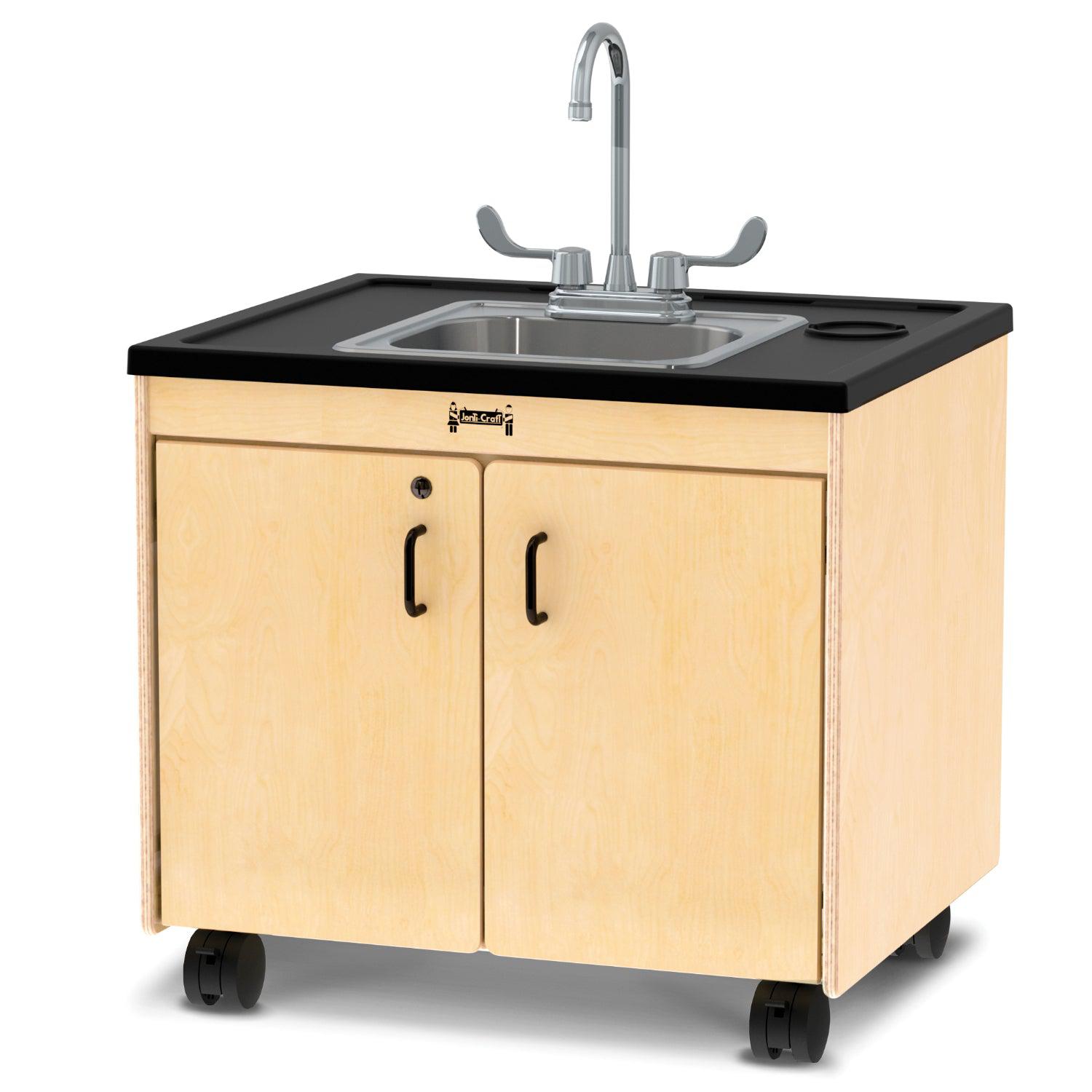 Jonti-Craft® Clean Hands Helper Portable Sink, 26" Counter, Stainless Steel Sink