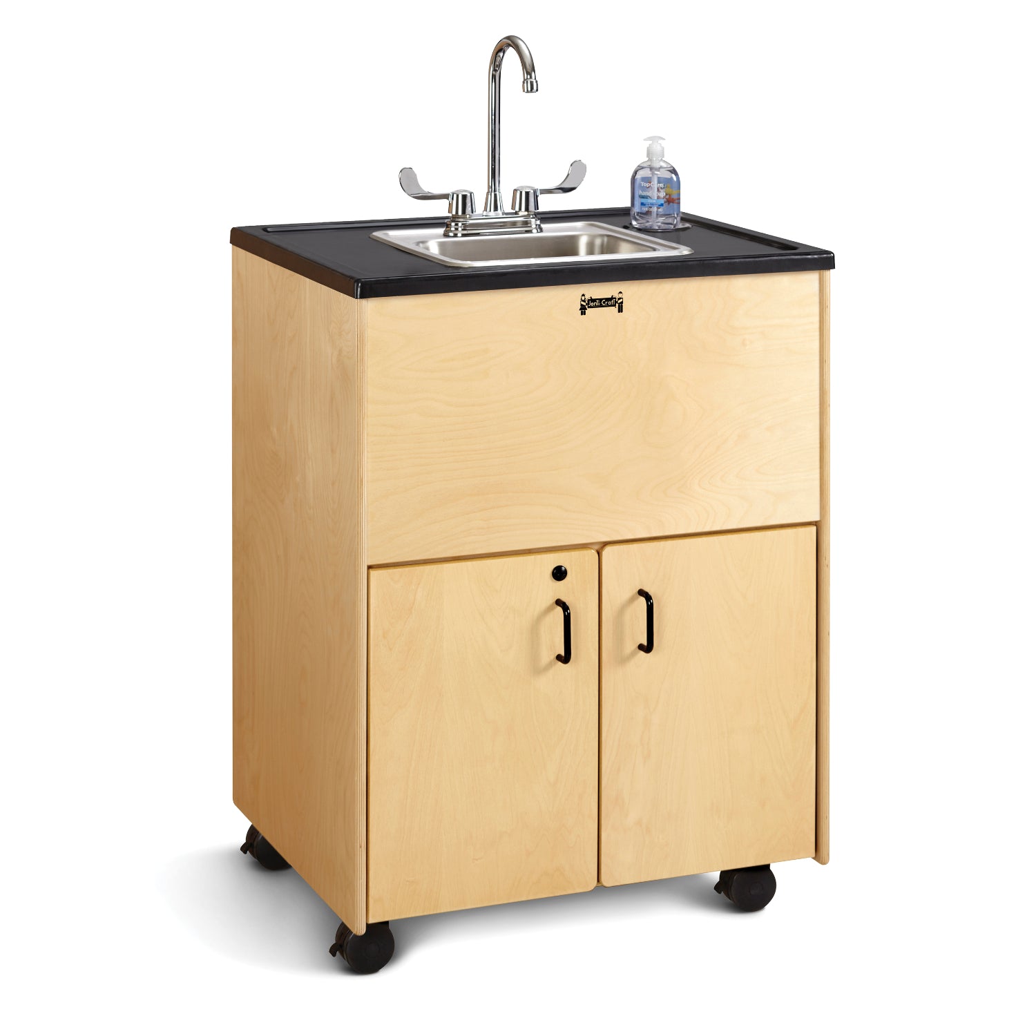 Jonti-Craft® Clean Hands Helper Portable Sink, 38" Counter, Stainless Steel Sink