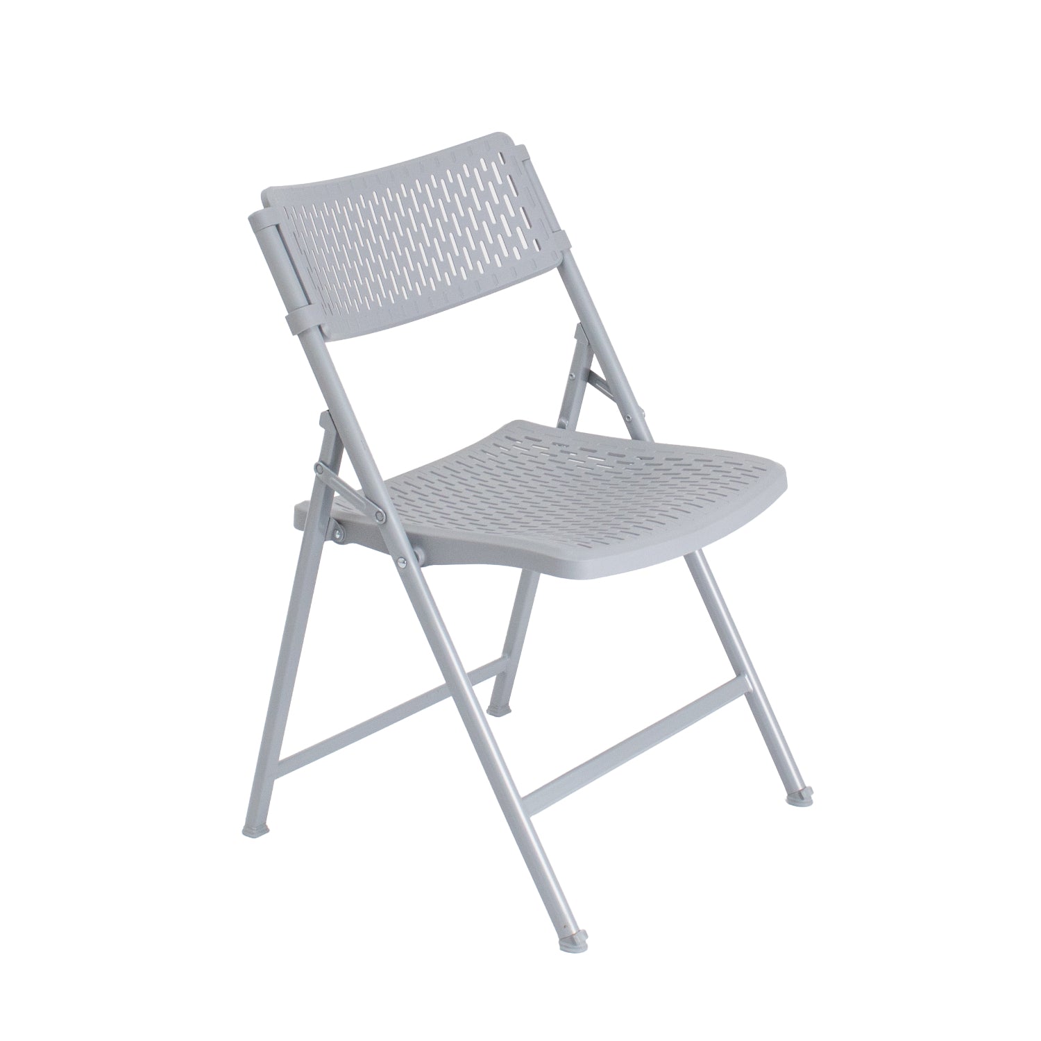 Airflex Premium Polypropylene Folding Chair, Platinum