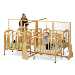 Jonti-Craft® See-Thru Quad Crib and Space Divider, 126" W x 76-1/2" D x 59-1/2" H