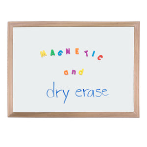 Flipside Products Magnetic Dry Erase Board, Wood Frame, 24" x 36"