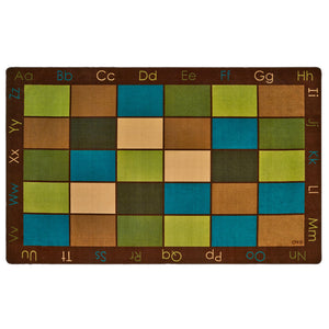 Carpets for Kids Colorful Places Seating Rug, Nature's Colors, 7'6" x 12' Rectangle, Seats 30