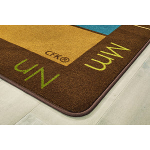 Carpets for Kids Colorful Places Seating Rug, Nature's Colors, 7'6" x 12' Rectangle, Seats 30