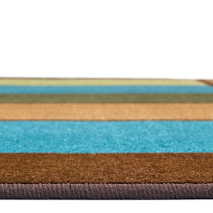 Carpets for Kids Colorful Places Seating Rug, Nature's Colors, 6' x 9' Rectangle, Seats 25