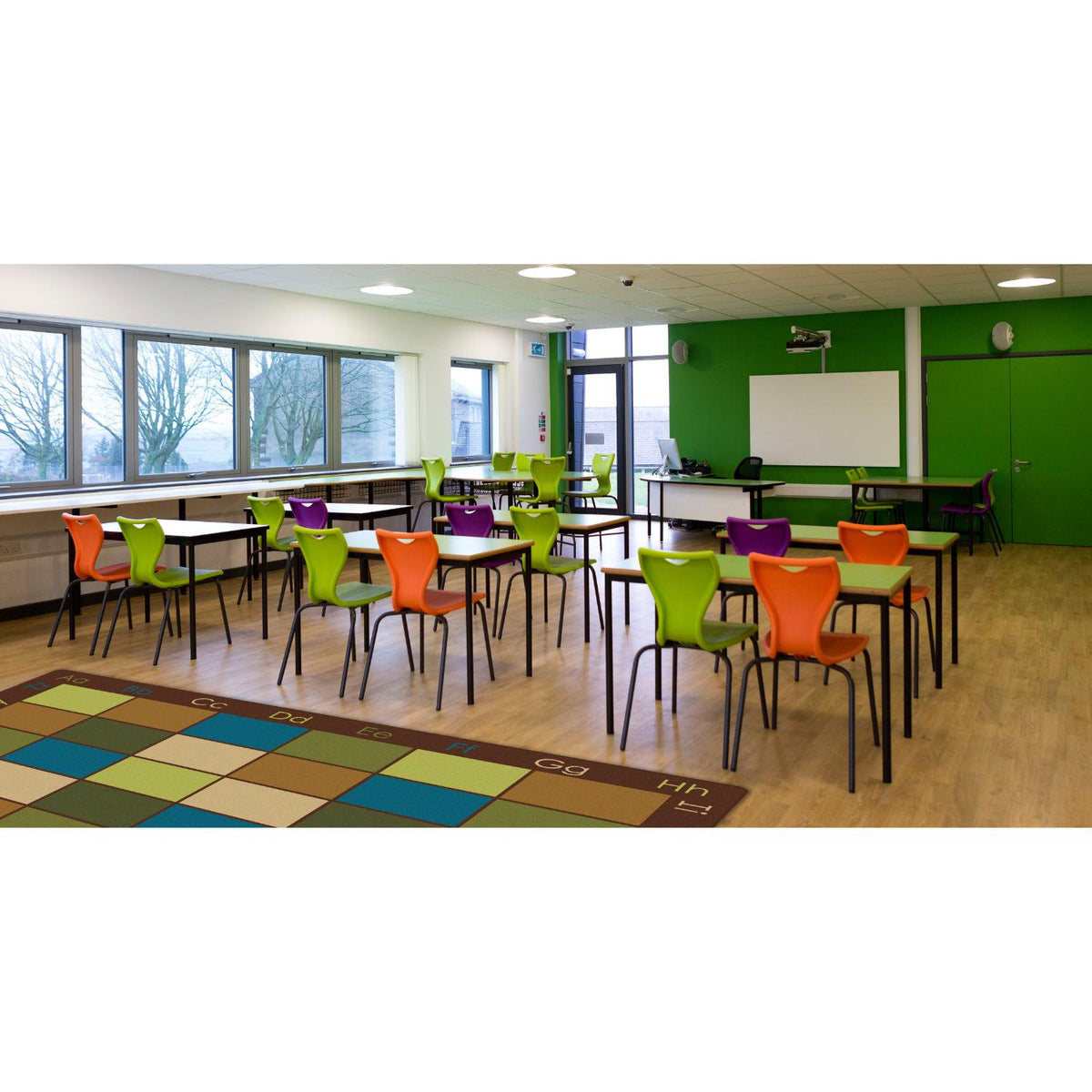 Carpets for Kids Colorful Places Seating Rug, Nature's Colors, 7'6" x 12' Rectangle, Seats 30