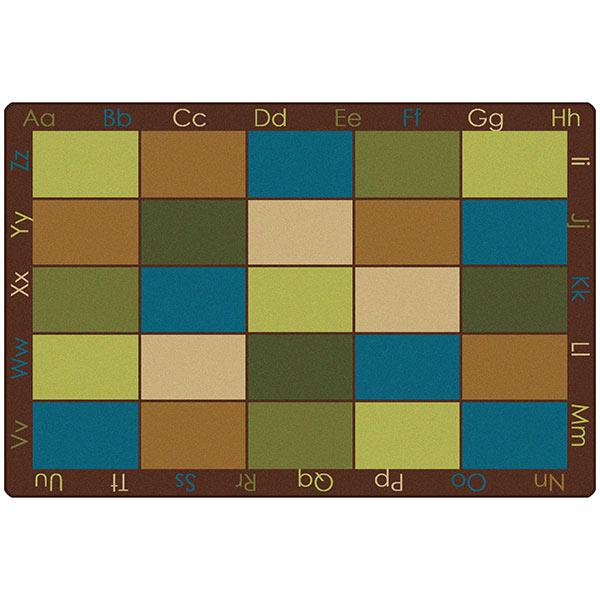 Carpets for Kids Colorful Places Seating Rug, Nature's Colors, 6' x 9' Rectangle, Seats 25