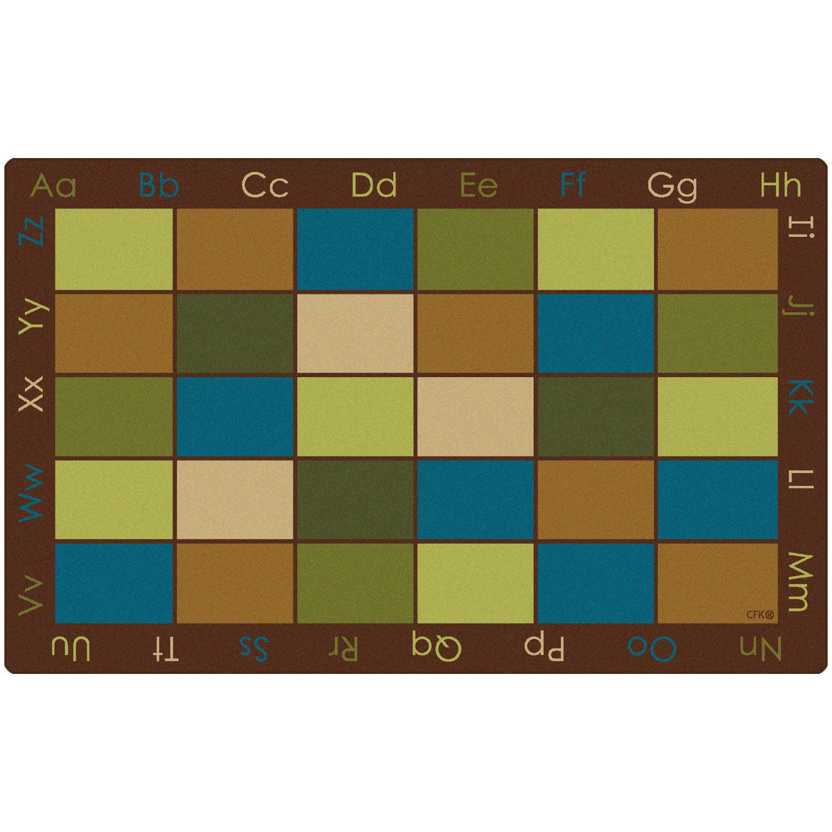 Carpets for Kids Colorful Places Seating Rug, Nature's Colors, 8'4" x 13'4" Rectangle, Seats 30