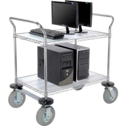 Global Industrial Computer/Instrument Cart, 2 Shelf, 36" L