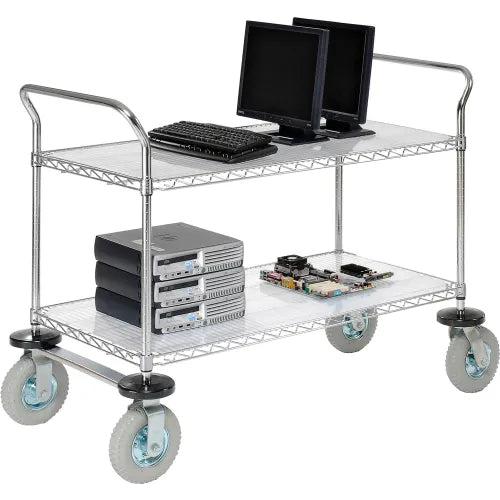 Global Industrial Computer/Instrument Cart, 2 Shelf, 48" L