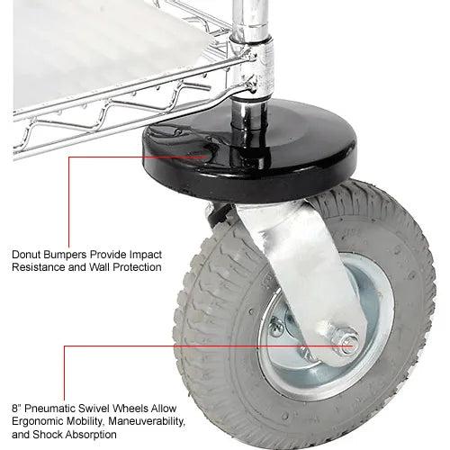 Global Industrial Computer/Instrument Cart, 3 Shelf, 36" L