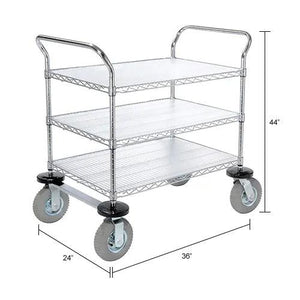 Global Industrial Computer/Instrument Cart, 3 Shelf, 36" L