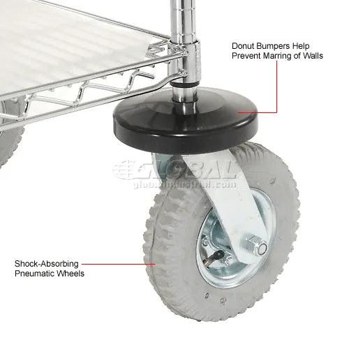 Global Industrial Computer/Instrument Cart, 3 Shelf, 60" L