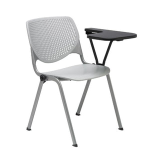 Kool Tablet Arm Multi-Purpose Stack Chair with Glides, Plastic Back, Fabric Seat