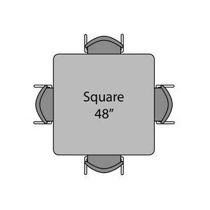 Marco Premier Sitting Height Collaborative Classroom Table, 48" Square