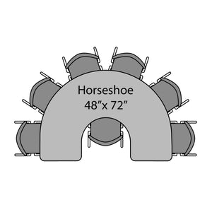 Marco Premier Sitting Height Collaborative Classroom Table, 48" x 72" Horseshoe