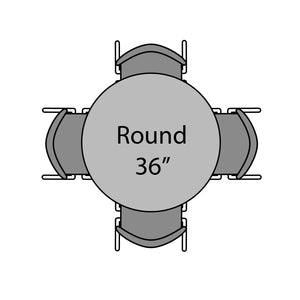 Premier White Dry Erase Sitting Height Collaborative Classroom Table, 36" Round