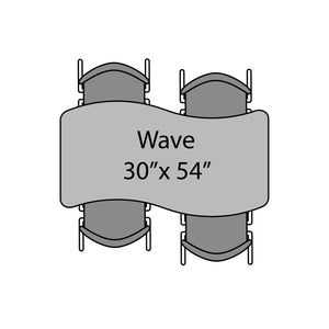 Marco Premier Sitting Height Collaborative Classroom Table, 30" x 54" Wave