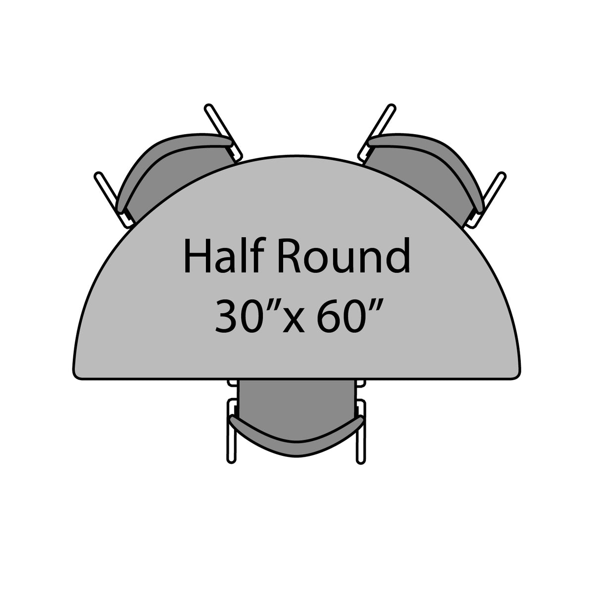 Premier Dry Erase Sitting Height Collaborative Classroom Table, 60" Half Round