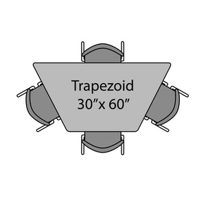 Premier Sitting Height Collaborative Classroom Table, 30" x 60" Trapezoid